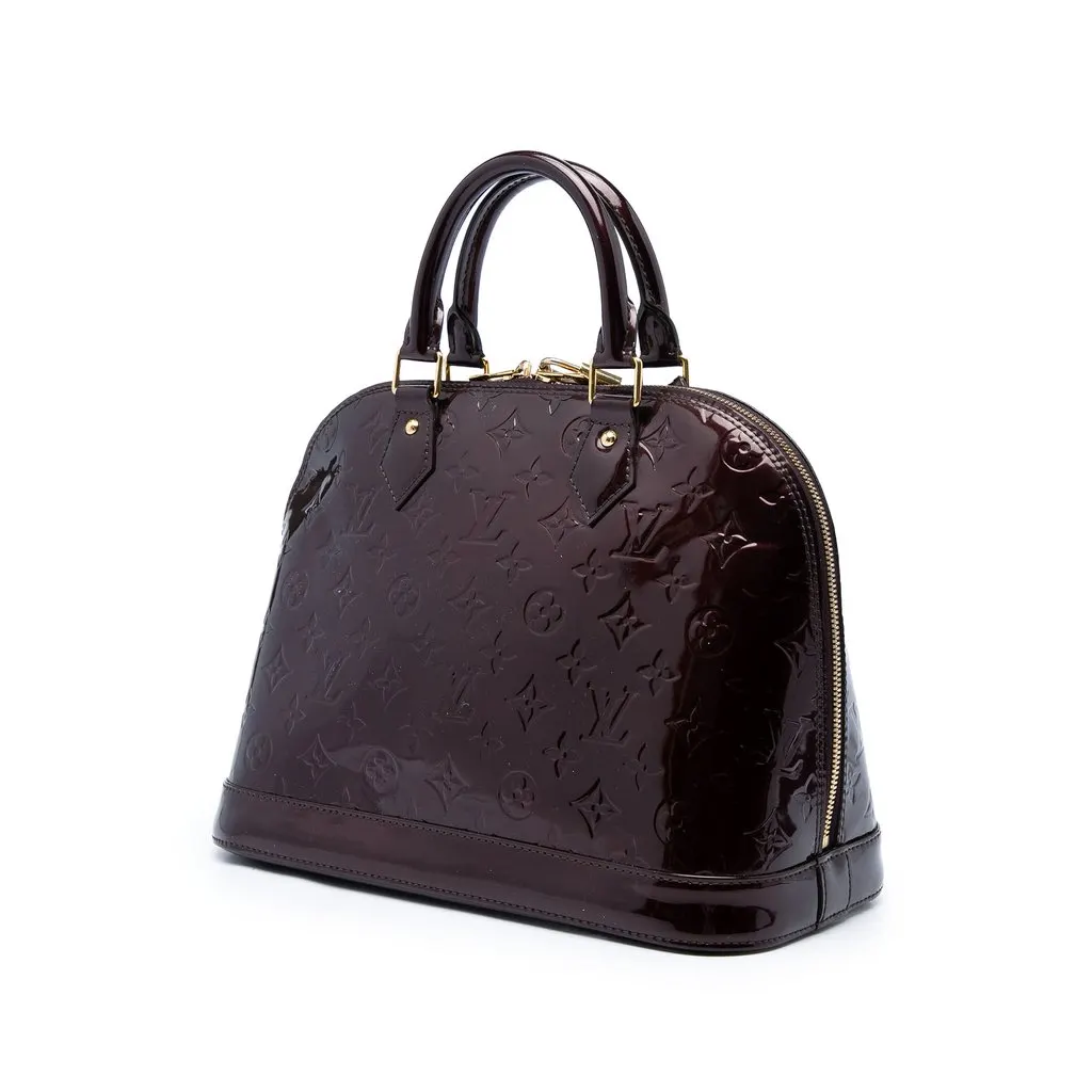 Louis Vuitton Monogram Vernis Alma PM Purple Leather Very good - Back View