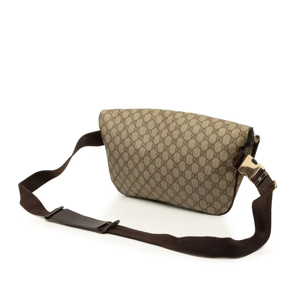 Gucci GG Supreme Belt Bag Beige Canvas Good - Back View
