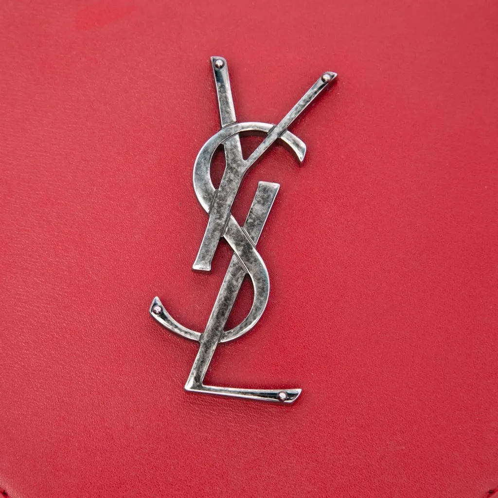 Saint Laurent Calfskin Monogram Sac Coeur Tassel Crossbody Red Leather Very good - Box View