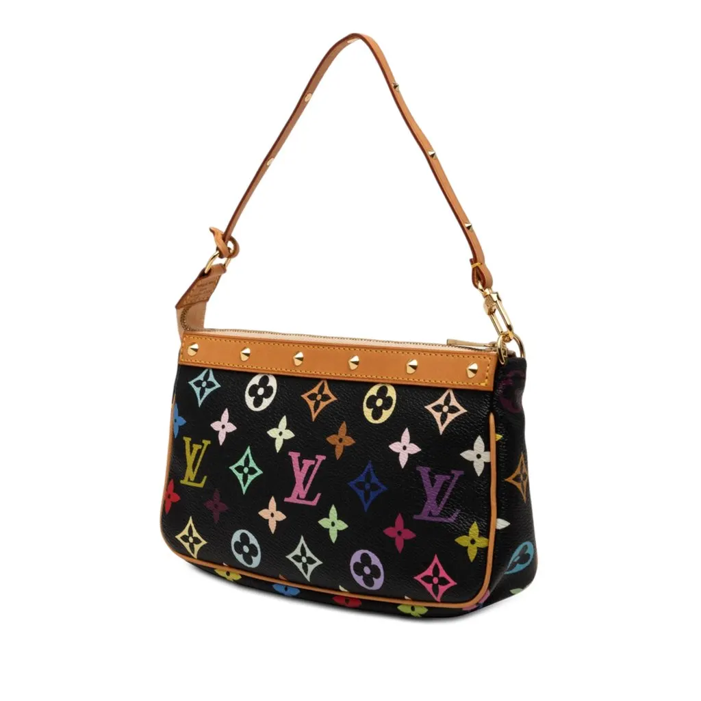 Louis Vuitton Monogram Multicolore Pochette Accessoires Black Very good - Back View