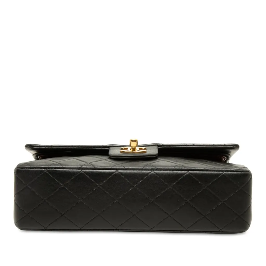 Chanel Medium Classic Lambskin Double Flap Black Leather Very good - Inside View