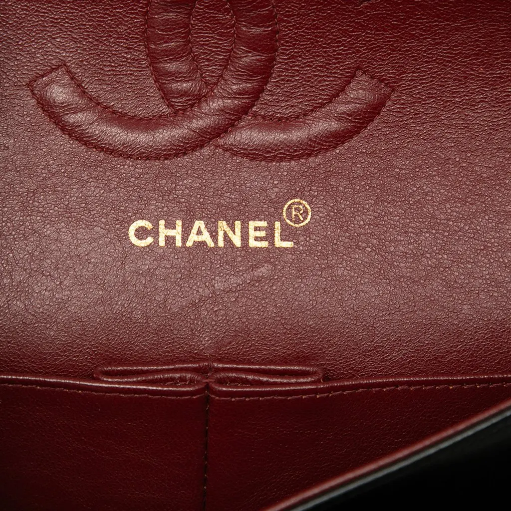 Chanel Medium Classic Lambskin Double Flap Black Leather Very good - Box View