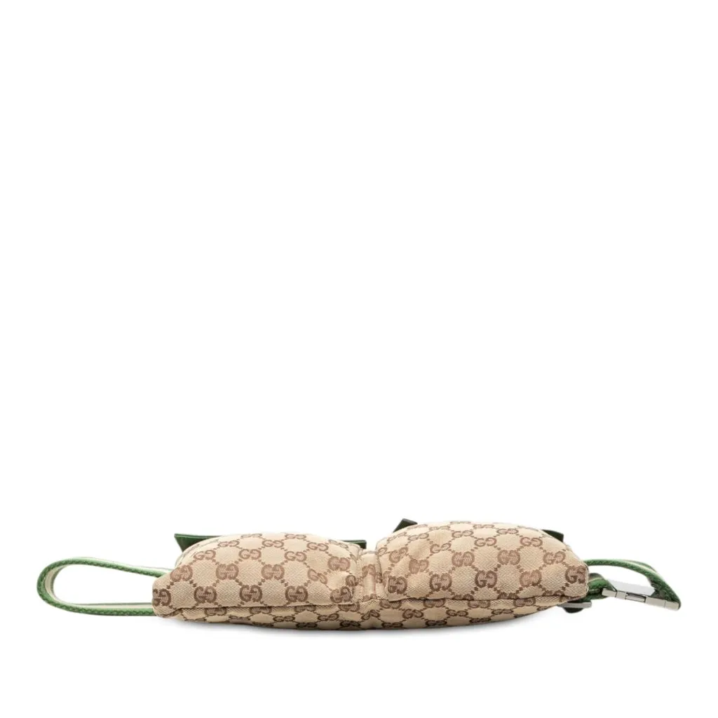 Gucci GG Canvas Web Double Pocket Belt Bag Beige Very good - Inside View