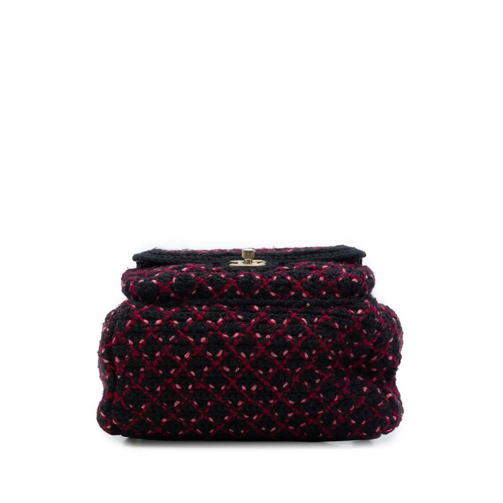 Chanel Mini Quilted Tweed CC Pocket Backpack Black Very good - Inside View