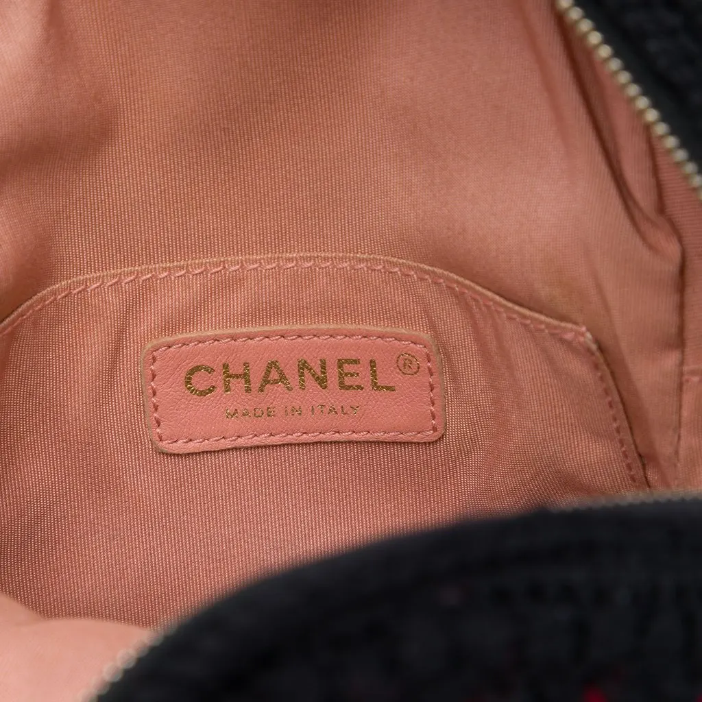 Chanel Mini Quilted Tweed CC Pocket Backpack Black Very good - Box View