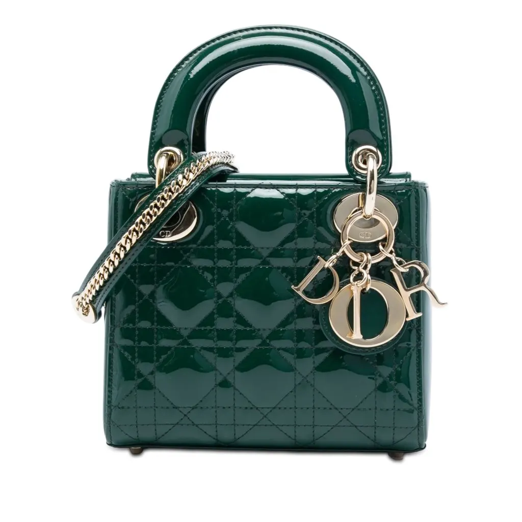 Dior Mini Patent Cannage Lady Dior