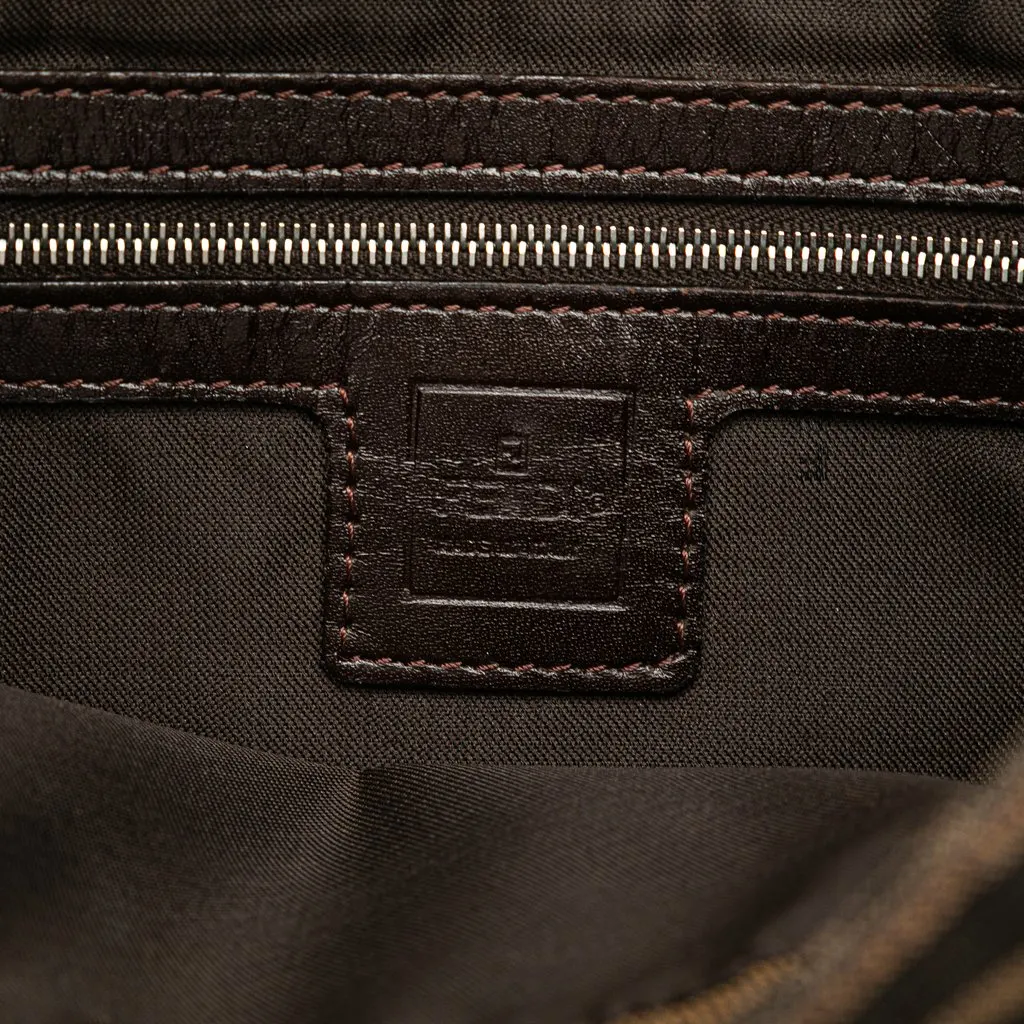 Fendi Zucca Canvas Shoulder Bag Brown Canvas Good - Box View