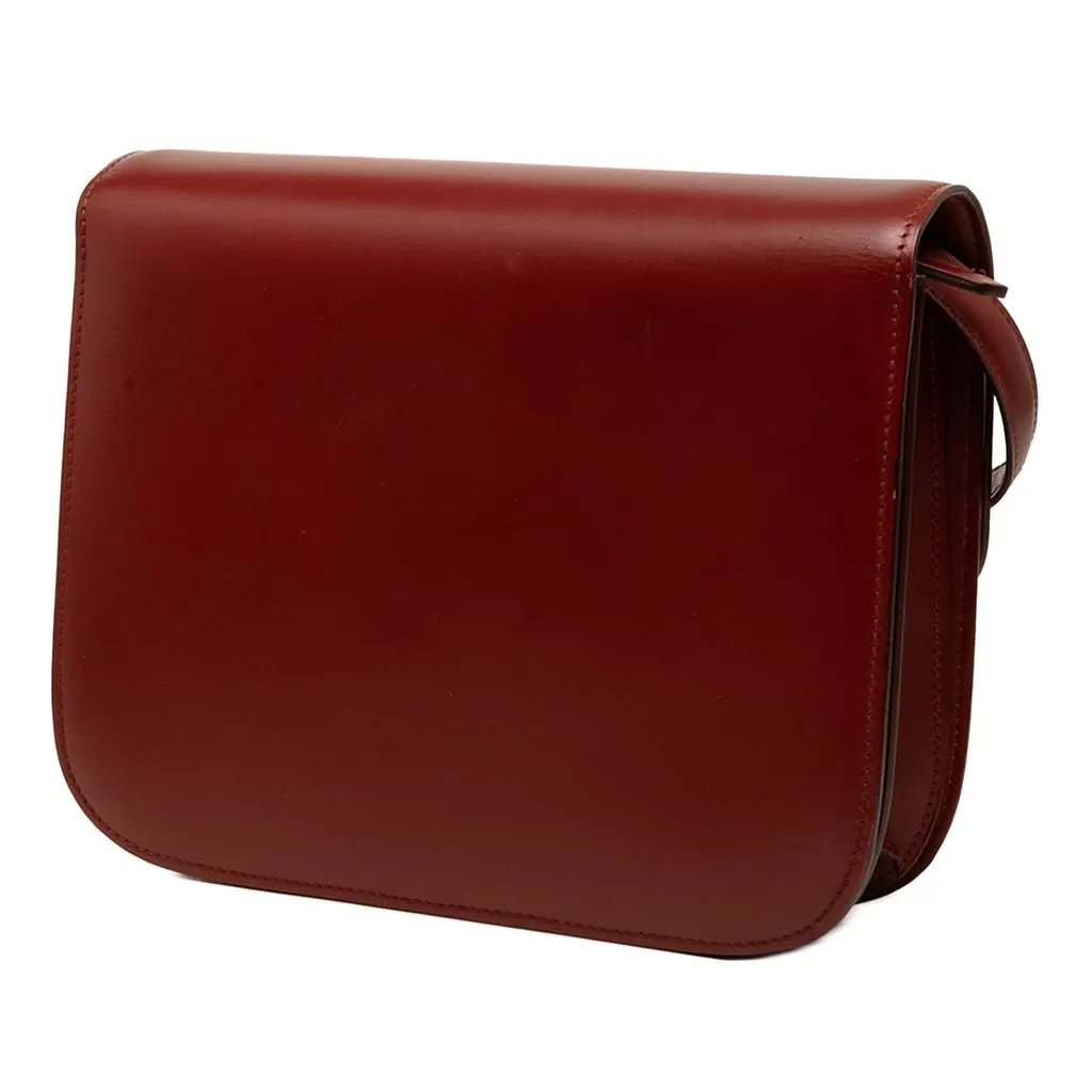 Celine Medium Calfskin Classic Box Red Leather Very good - Back View
