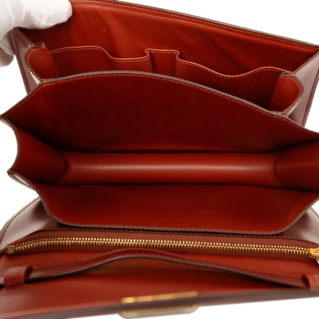 Celine Medium Calfskin Classic Box Red Leather Very good - Model View
