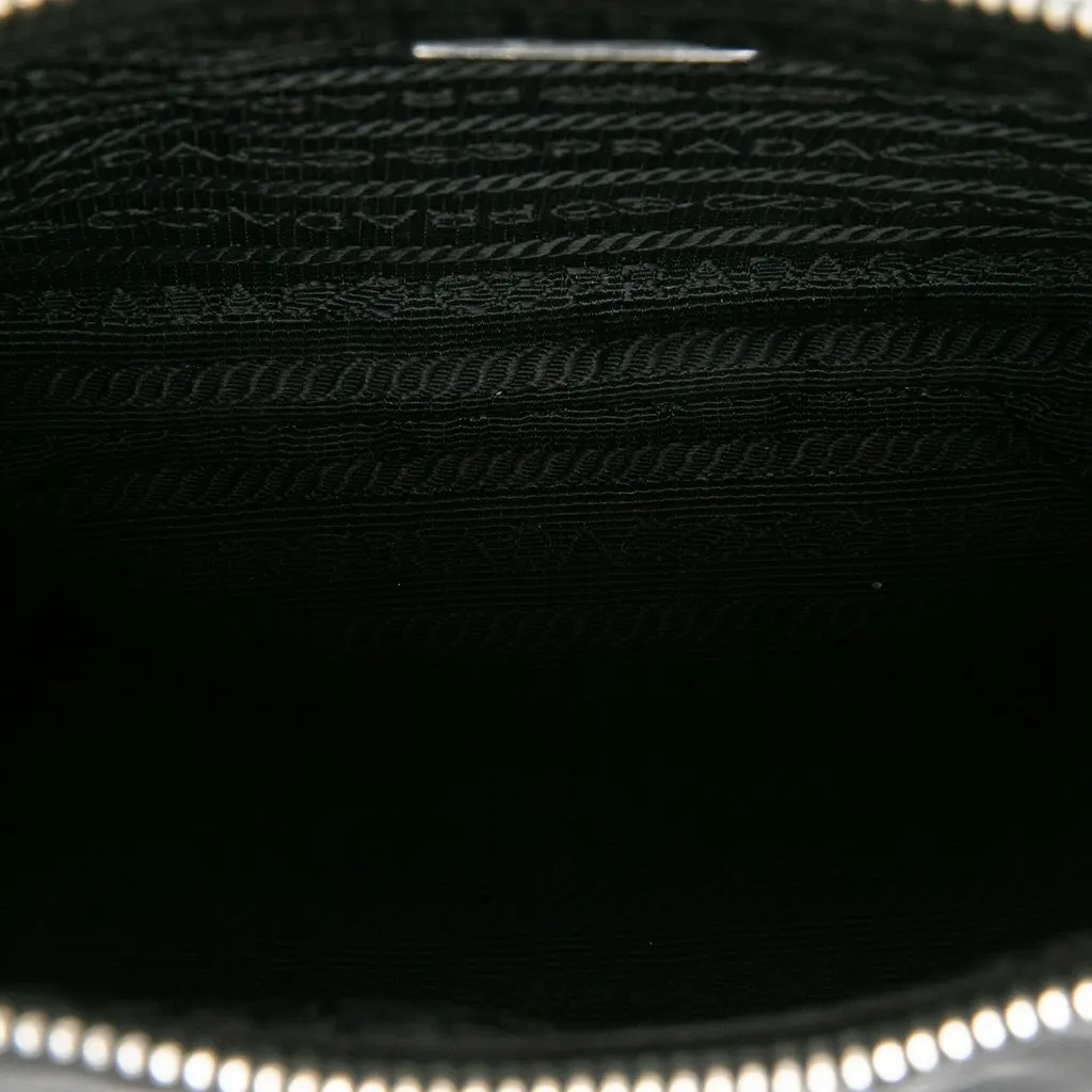 Prada Mini Saffiano Trimmed Tessuto Re Edition 2005 Satchel Black Polyamide Very good - Model View