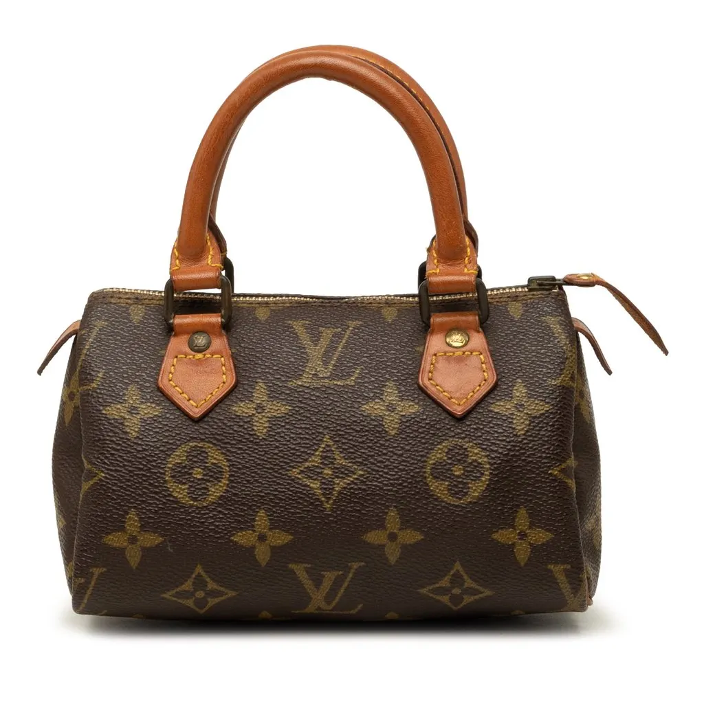 Louis Vuitton Monogram Mini Speedy HL Brown Canvas Good - Front View