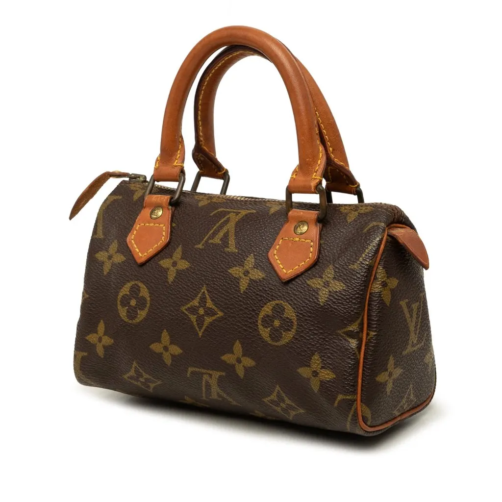 Louis Vuitton Monogram Mini Speedy HL Brown Canvas Good - Back View