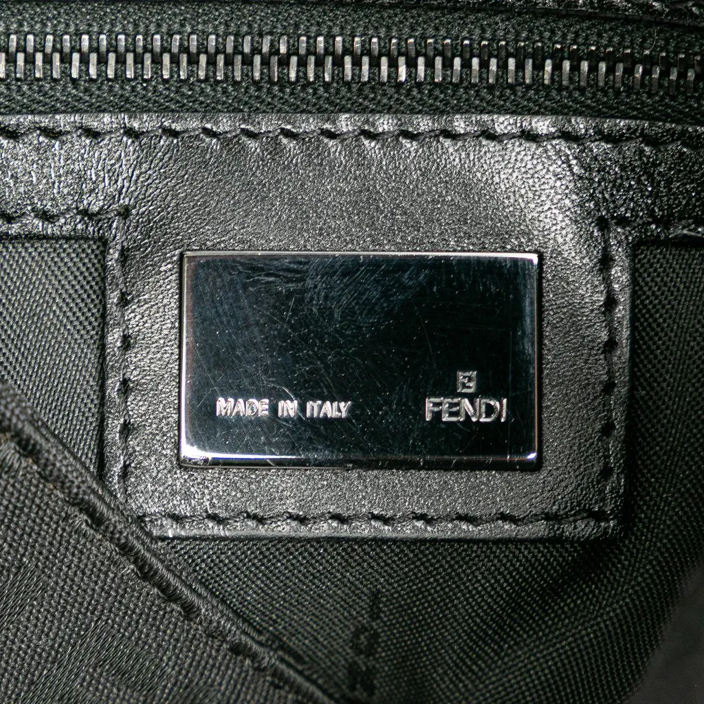 Fendi Zucchino Canvas Crossbody Black Canvas Very good - Box View