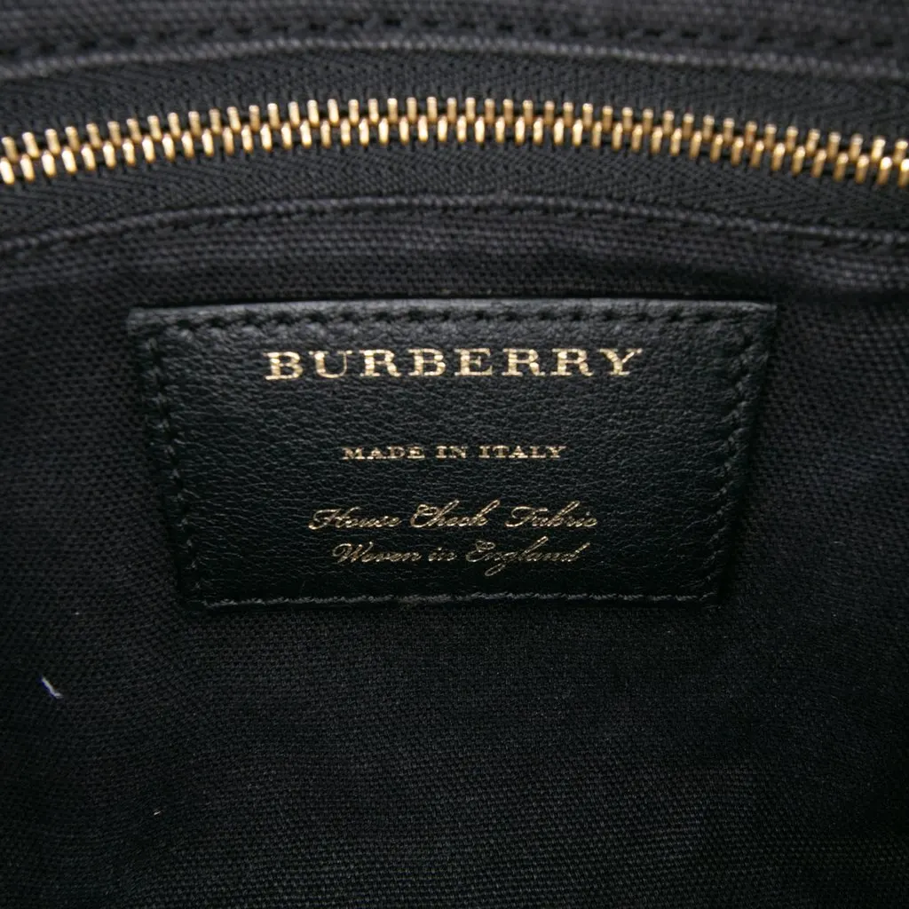 Burberry Small House Check Canvas Alchester Bowling Bag Beige Very good - Box View