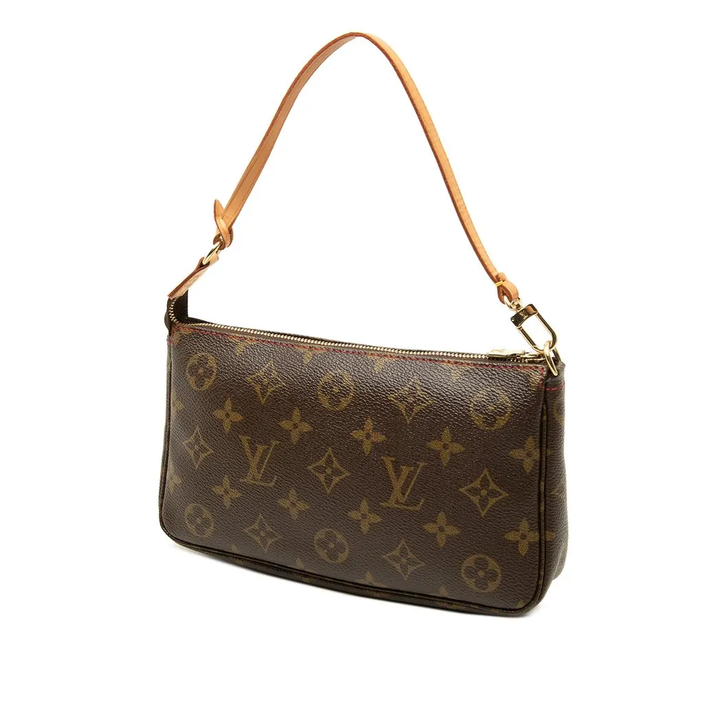 Louis Vuitton Takashi Murakami Monogram Cherry Pochette Accessoires Brown Canvas Good - Back View