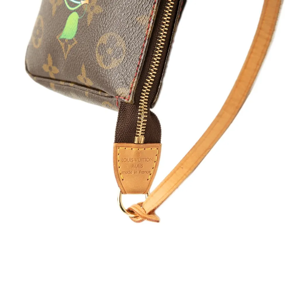 Louis Vuitton Takashi Murakami Monogram Cherry Pochette Accessoires Brown Canvas Good - Box View