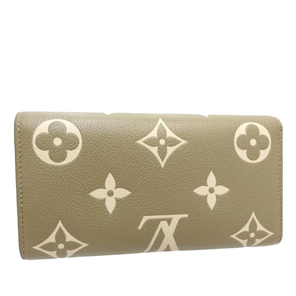 Louis Vuitton Bicolor Monogram Empreinte Sarah Wallet Brown Leather Very good - Back View