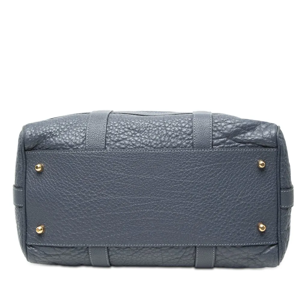 Loewe Goatskin Anagram Paseo 30 Satchel Blue Leather Very good - Inside View
