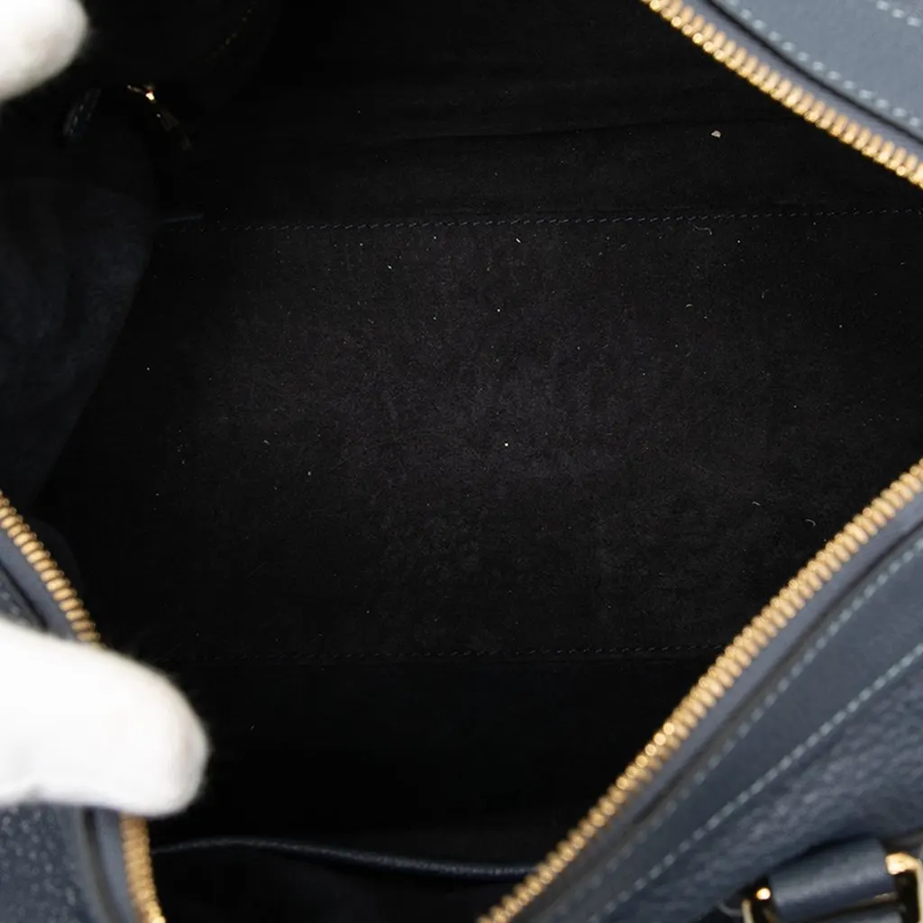 Loewe Goatskin Anagram Paseo 30 Satchel Blue Leather Very good - Model View