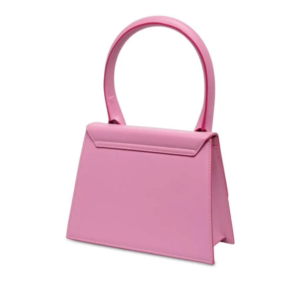 Jacquemus Smooth Calfskin Le Grand Chiquito Pink Leather Very good - Back View