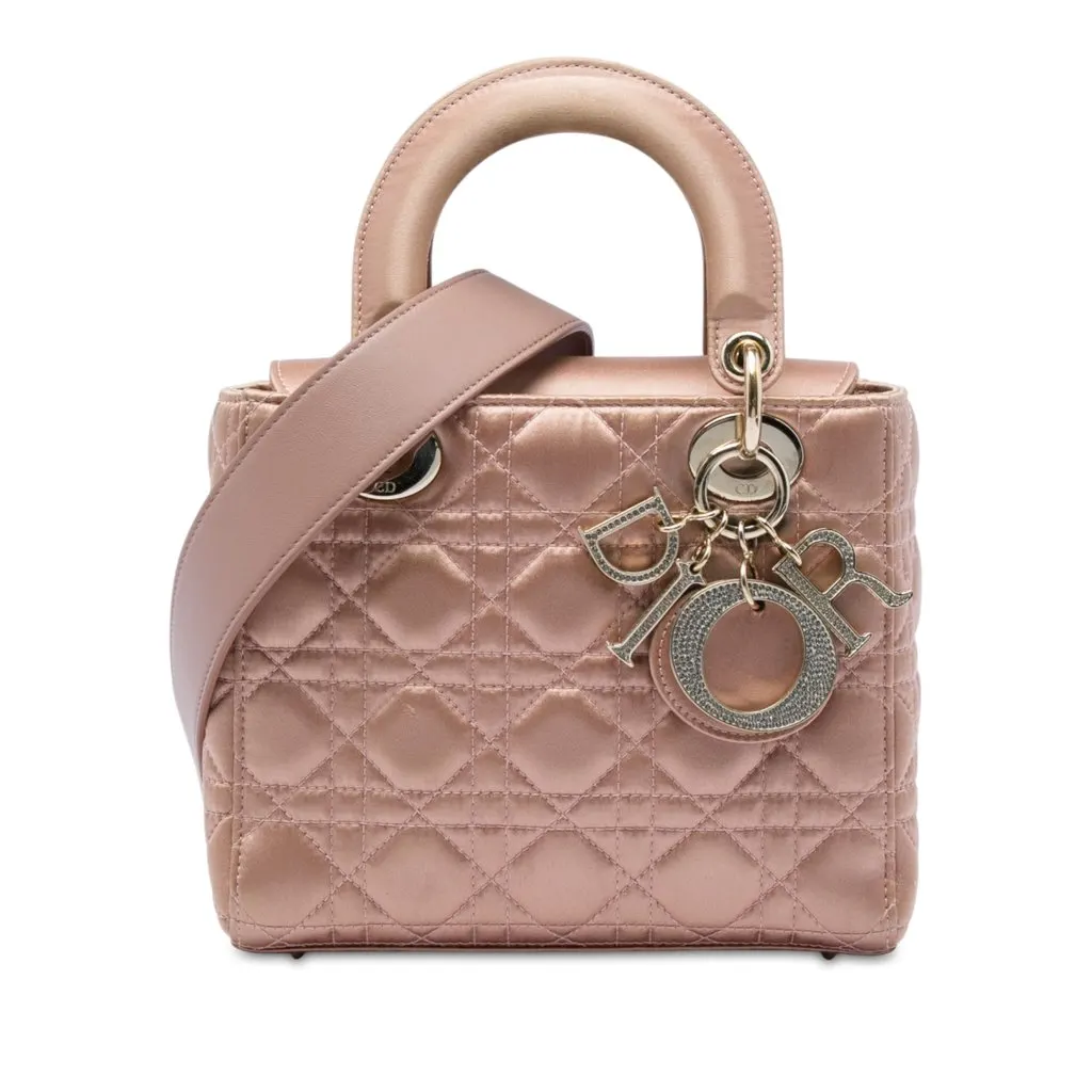 Dior Small Satin Cannage My ABCDior Lady Dior Brown Very good - Front View