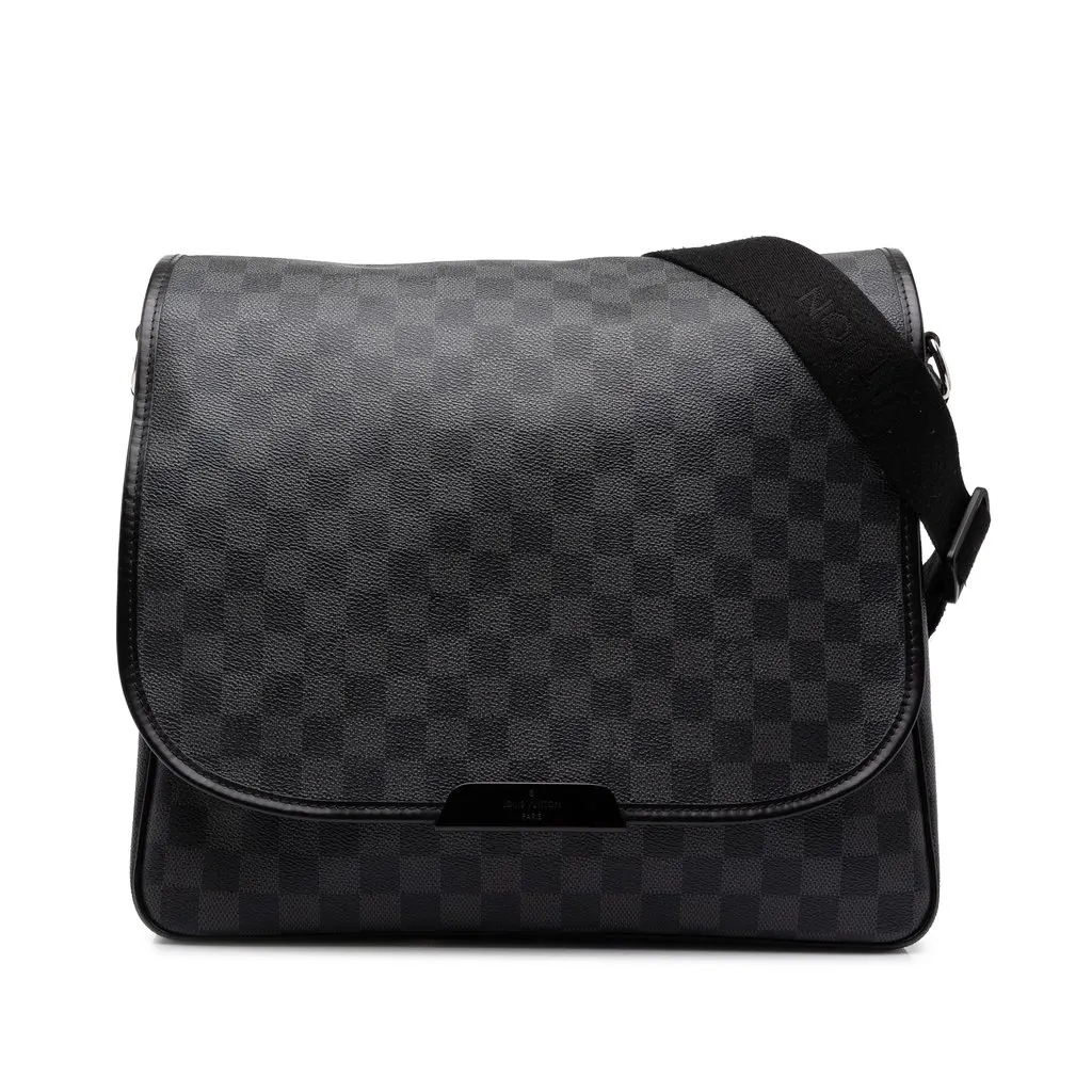 Louis Vuitton Damier Graphite Daniel MM Black Canvas Good - Front View