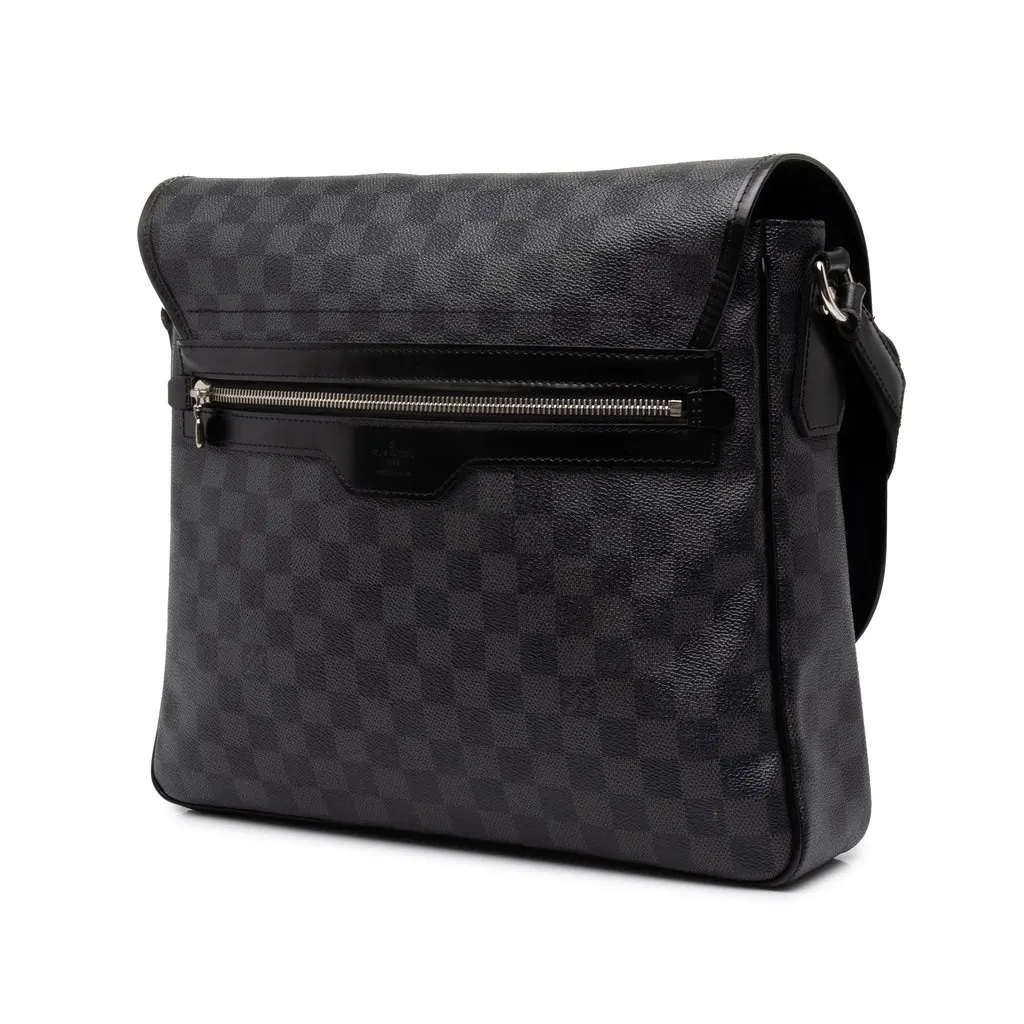 Louis Vuitton Damier Graphite Daniel MM Black Canvas Good - Back View