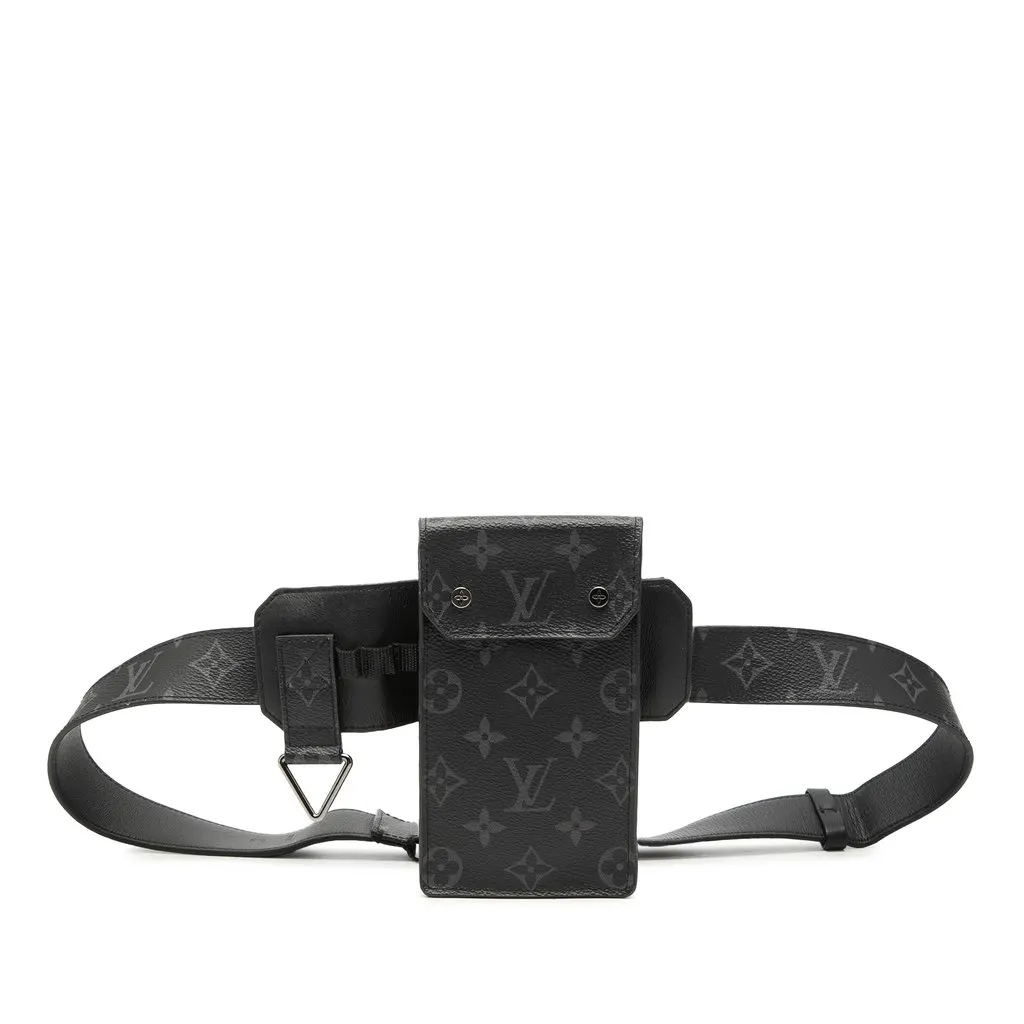 Louis Vuitton Monogram Eclipse Utility Belt Bag Black Very good - Front View