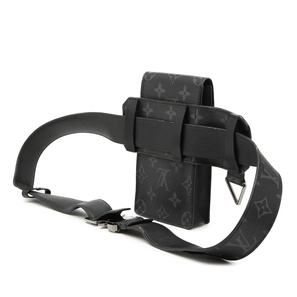 Louis Vuitton Monogram Eclipse Utility Belt Bag Black Very good - Back View