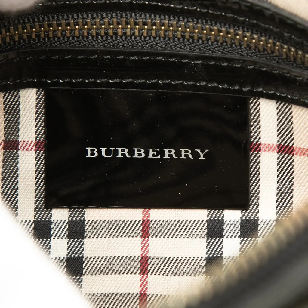 Burberry Patent Shoulder Bag Black Leather Very good - Box View
