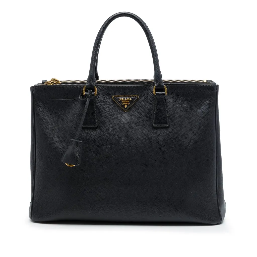Prada Large Saffiano Lux Galleria Double Zip Satchel