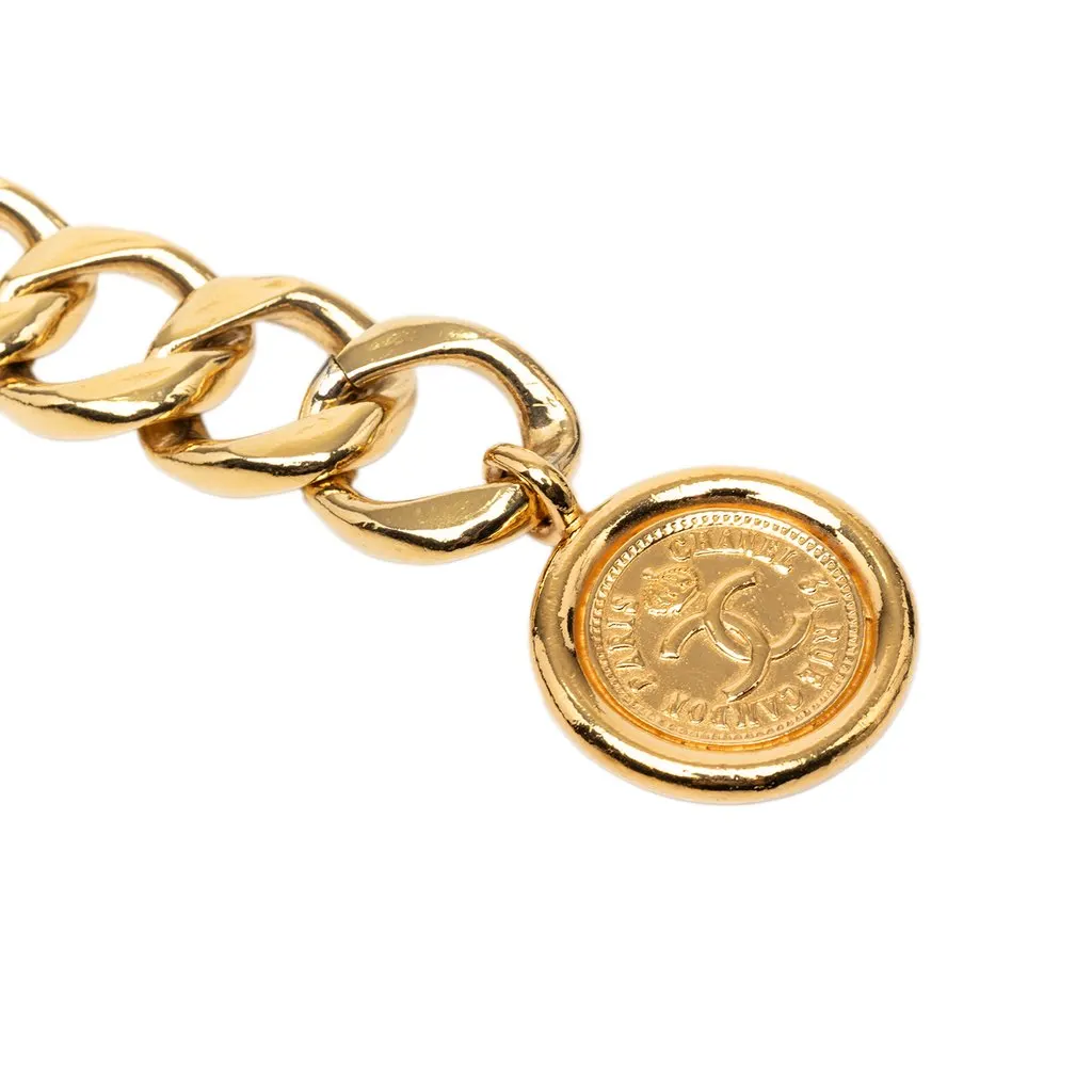 Chanel Gold Plated CC Medallion Chain Belt Gold Metal Very good - Inside View
