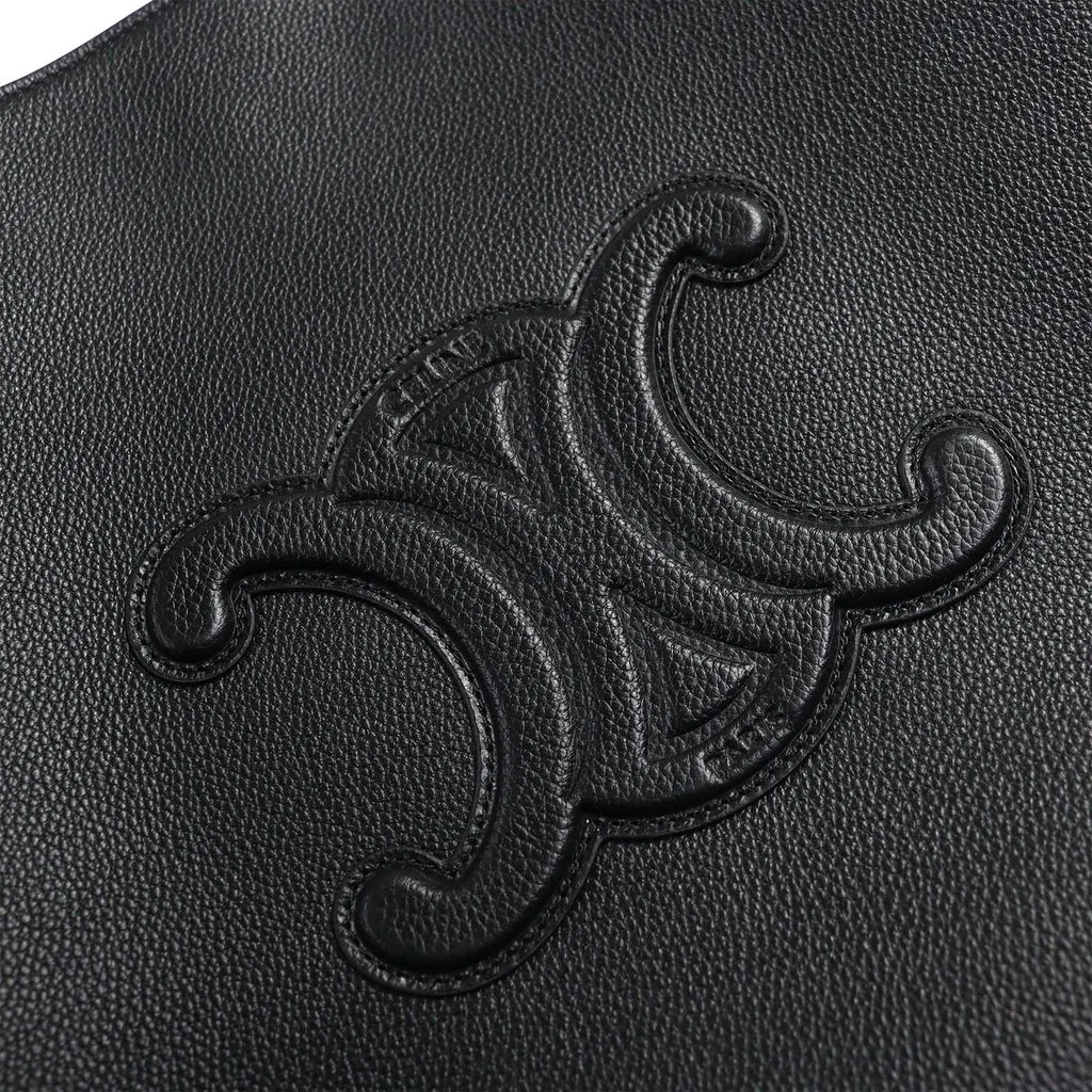 Celine Medium Grained Calfskin Cuir Triomphe Cabas Anais Tote Black Leather Very good - Box View