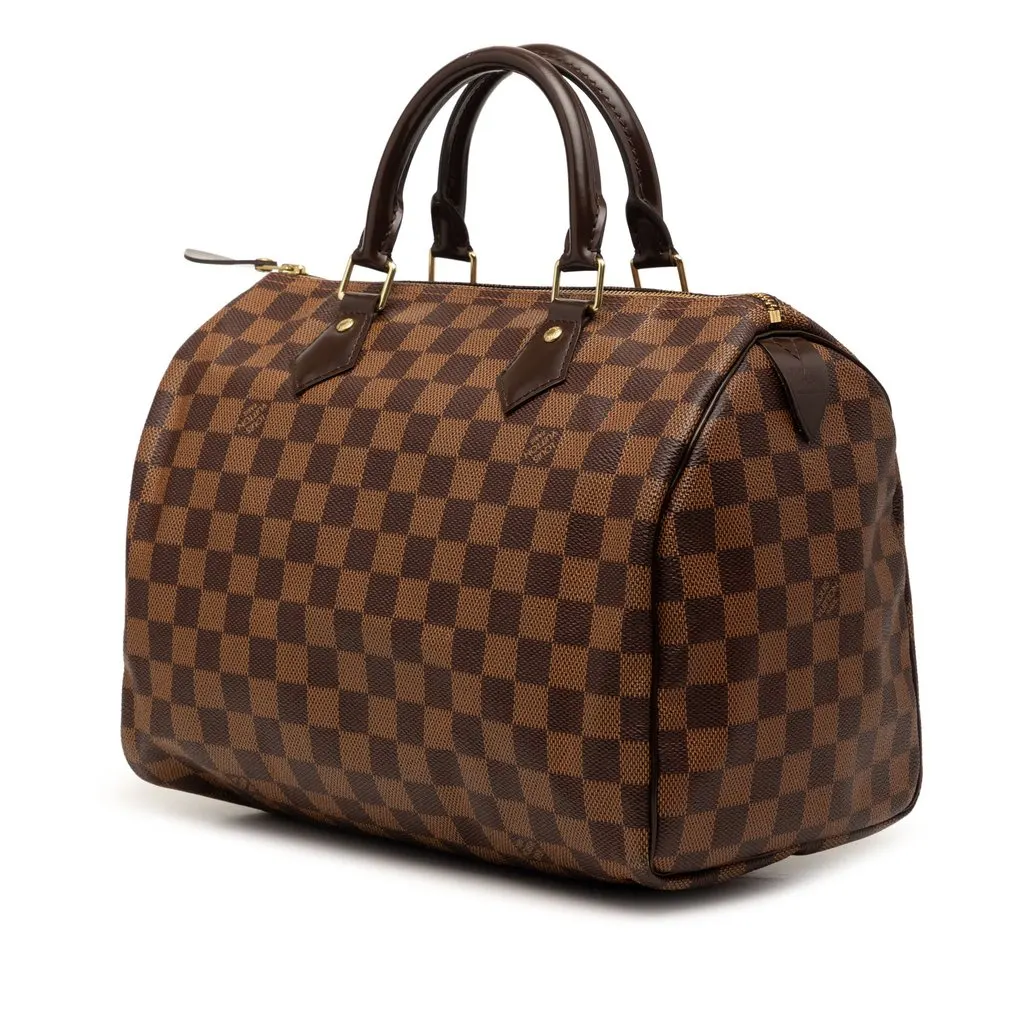 Louis Vuitton Damier Ebene Speedy 30 Brown Very good - Back View