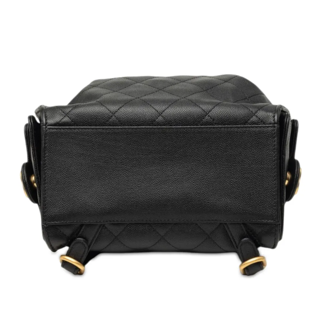 Chanel Medium Quilted Caviar Chanel 25 Backpack Black Leather Very good - Inside View