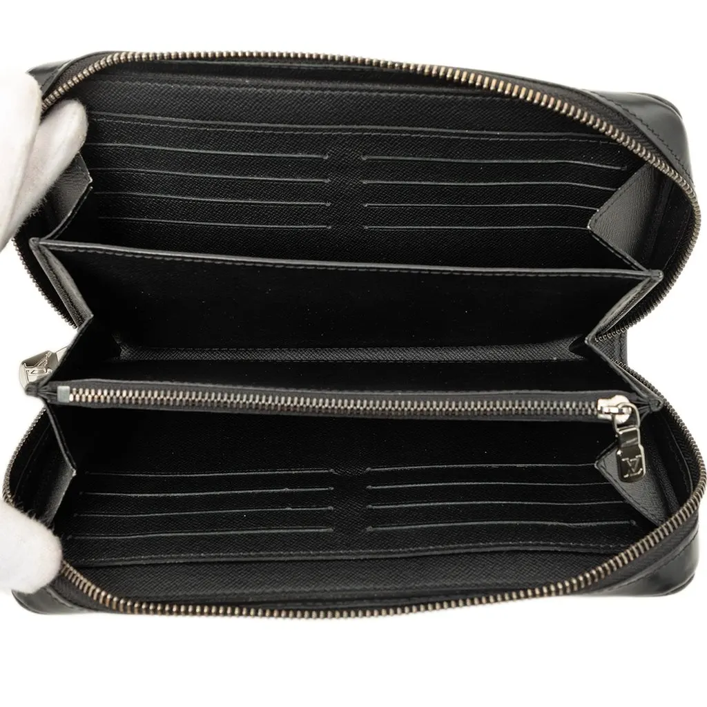 Louis Vuitton Monogram Eclipse Zippy XL Wallet Black Canvas Good - Model View