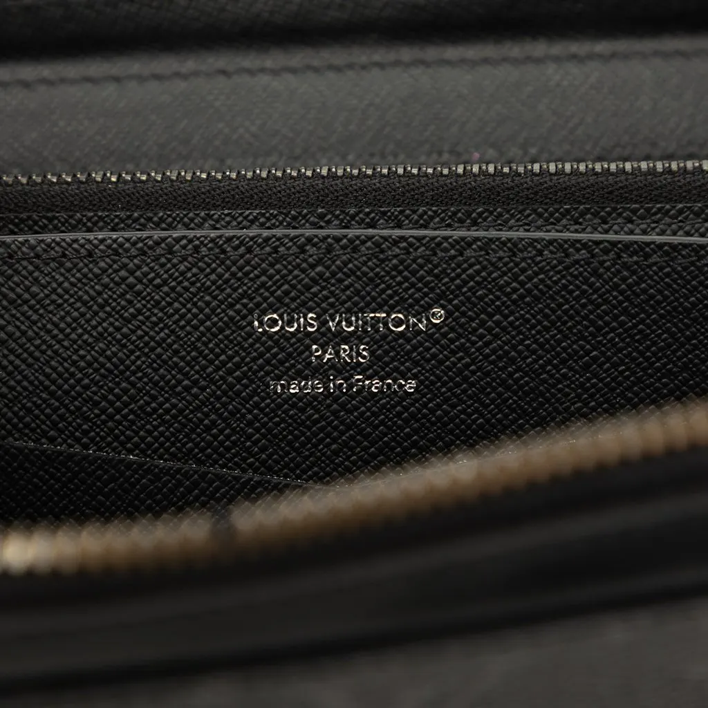 Louis Vuitton Monogram Eclipse Zippy XL Wallet Black Canvas Good - Box View