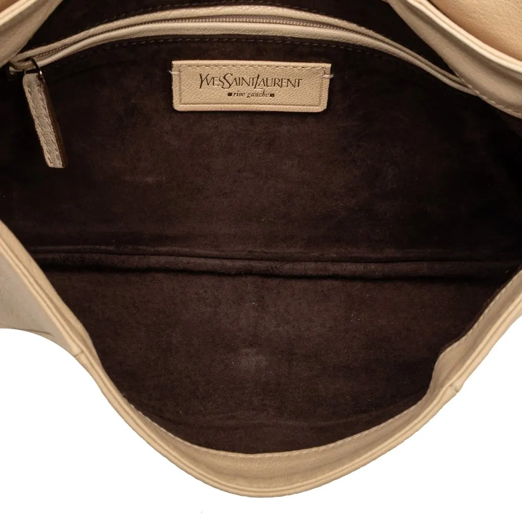 Saint Laurent Leather Nadja Rose Flap Bag Brown Leather Very good - Model View