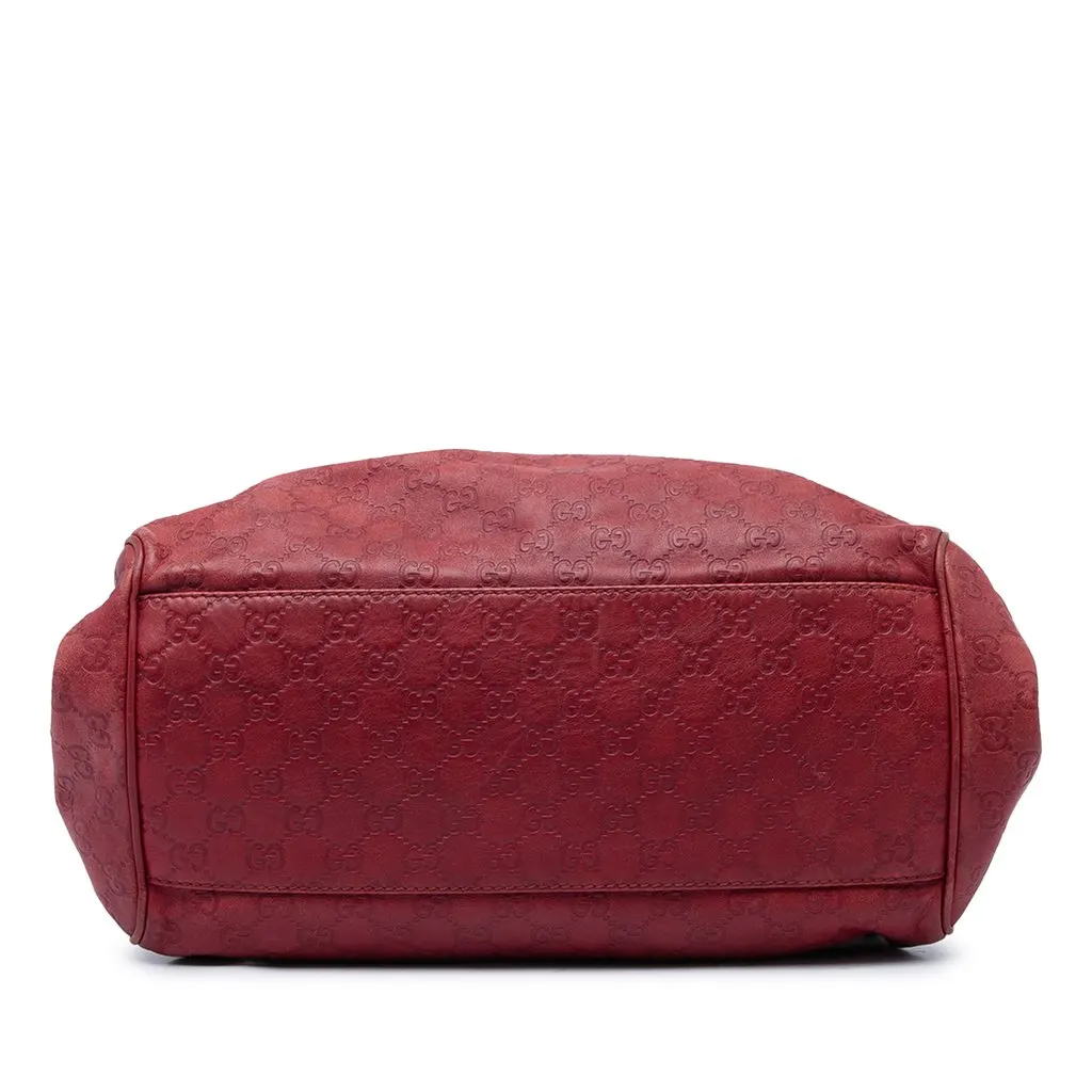 Gucci Guccissima Sukey Satchel Red Leather Very good - Inside View