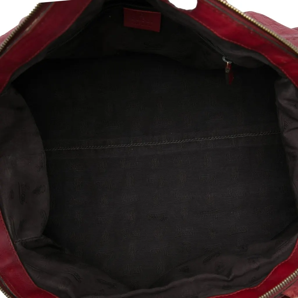 Gucci Guccissima Sukey Satchel Red Leather Very good - Model View