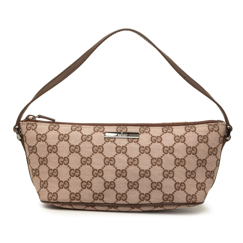 Gucci GG Canvas Boat Beige Canvas Good - Front View