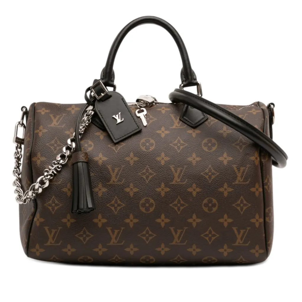 Louis Vuitton Monogram Speedy Soft 30 Dark Brown Very good - Front View