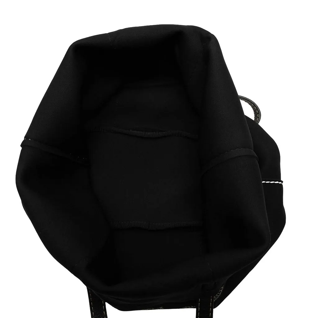 Prada Neoprene Logo Shopping Tote Black Polyester Good - Model View