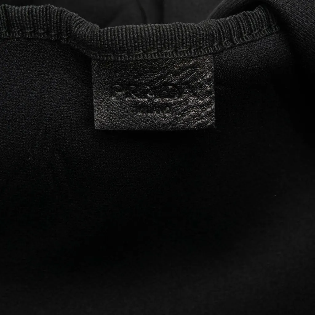Prada Neoprene Logo Shopping Tote Black Polyester Good - Box View