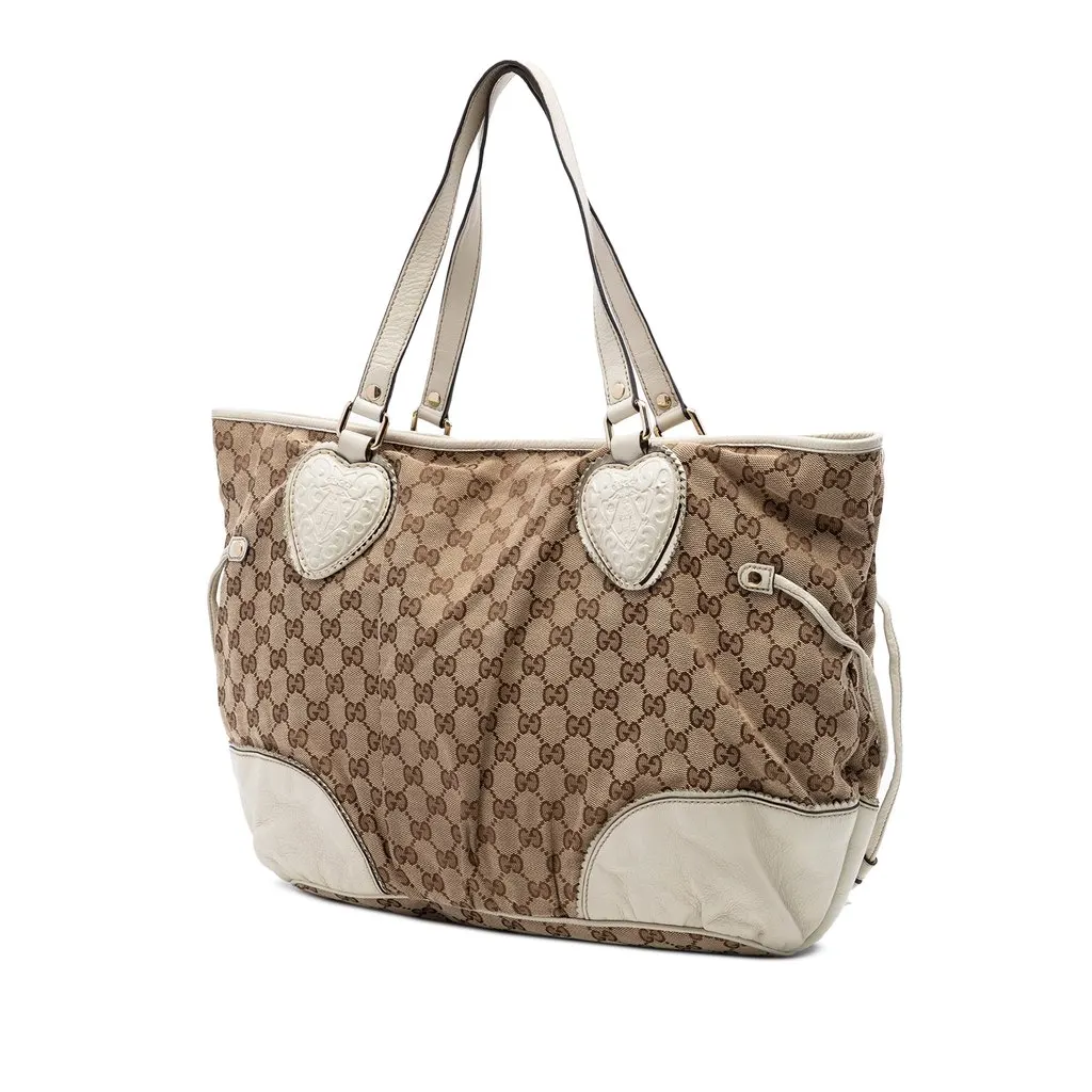 Gucci Large GG Canvas Tribeca Tote Beige Very good - Back View