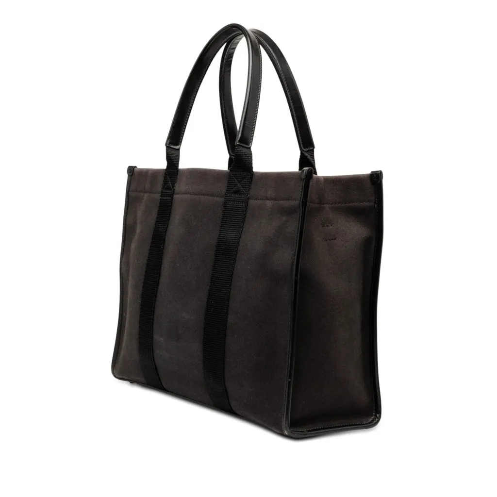 Balenciaga Medium Canvas Hardware Tote Brown Very good - Back View