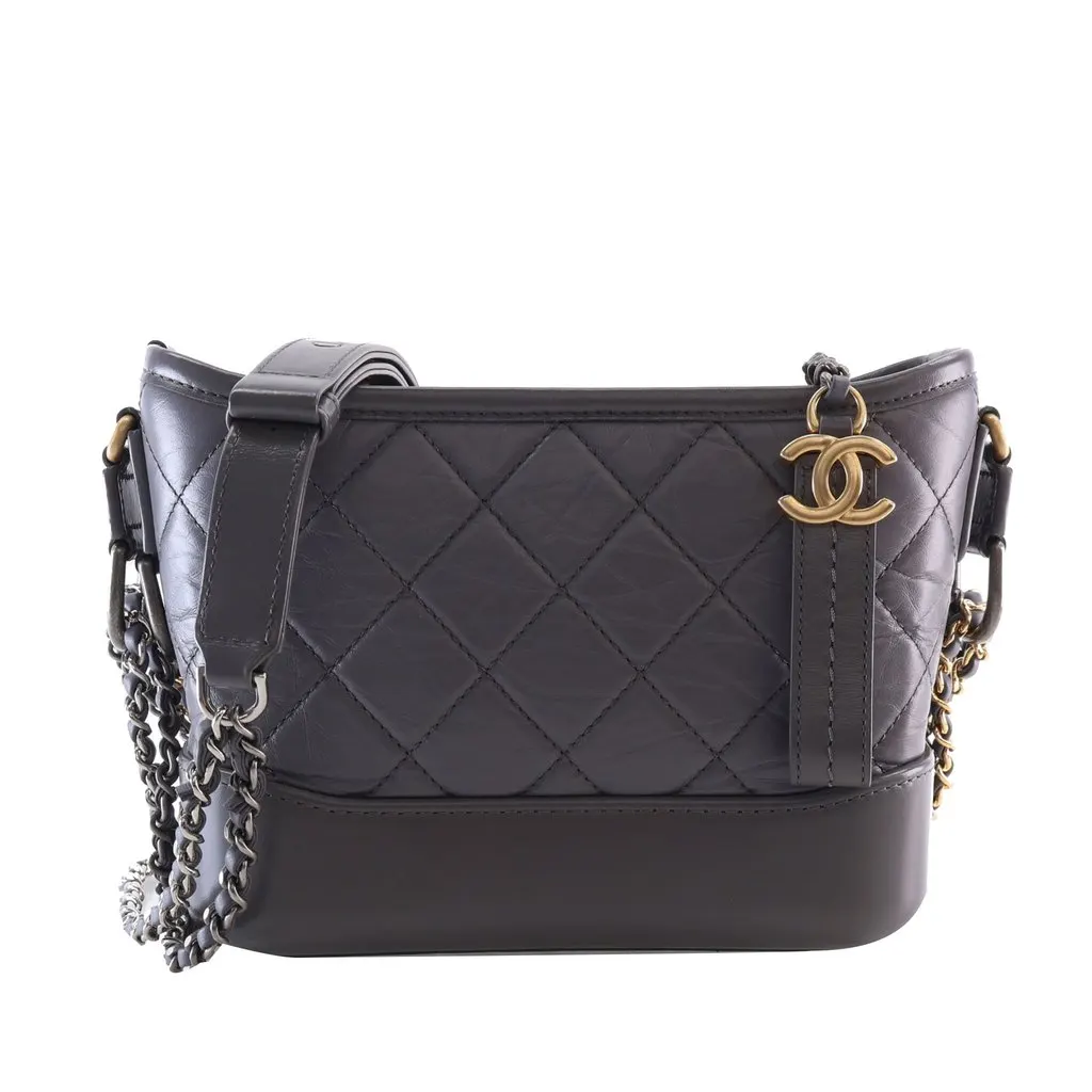 Chanel Small Quilted Aged Calfskin Gabrielle Hobo