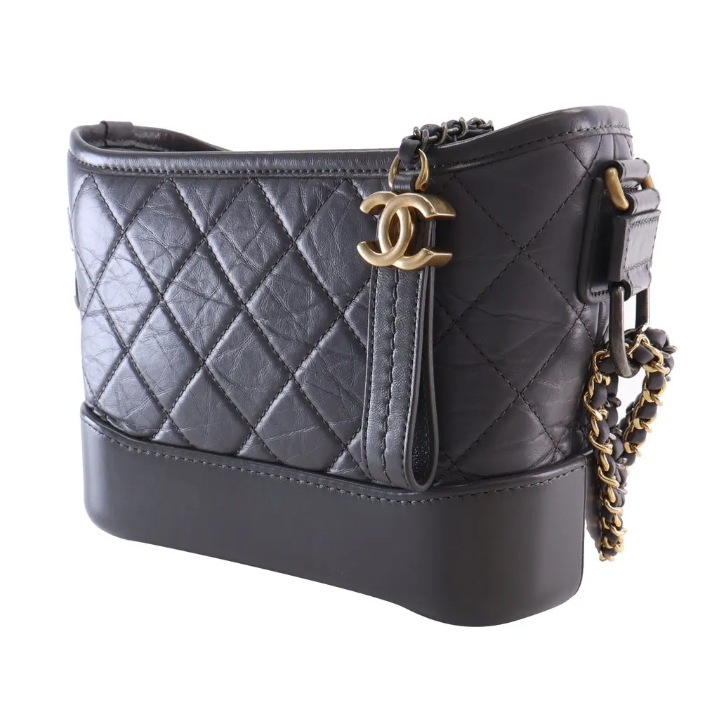 Chanel Small Quilted Aged Calfskin Gabrielle Hobo MultiColor Leather Very good - Inside View