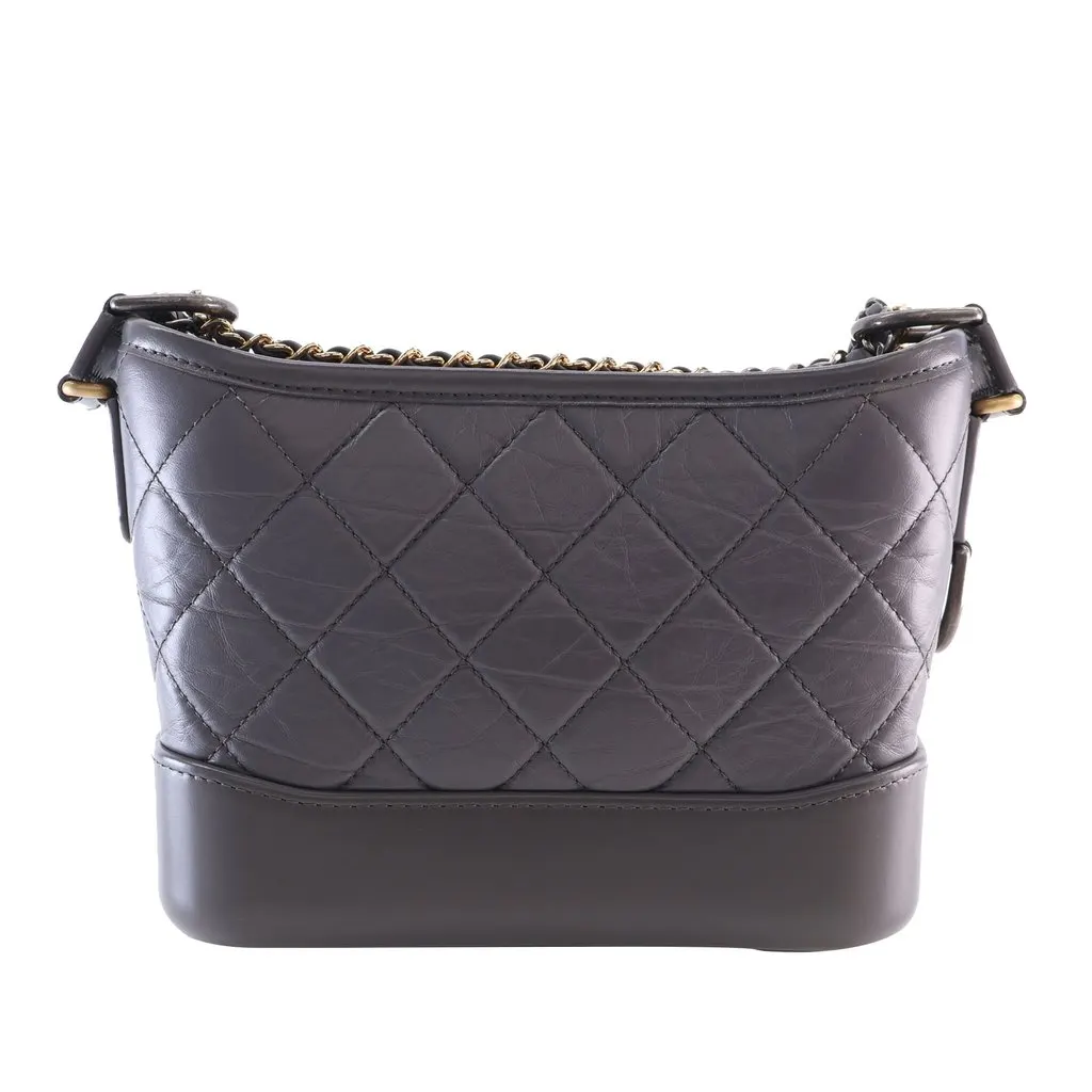 Chanel Small Quilted Aged Calfskin Gabrielle Hobo MultiColor Leather Very good - Model View