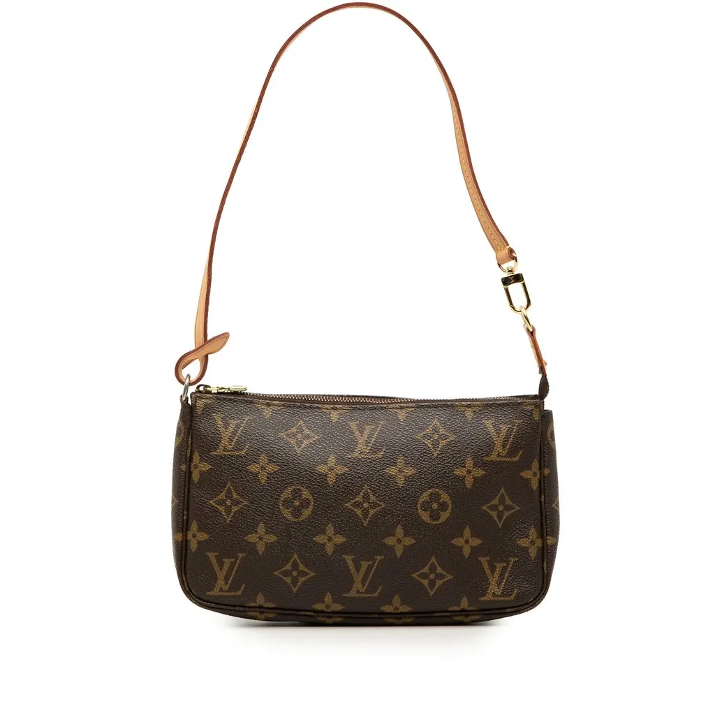 Louis Vuitton Monogram Pochette Accessoires Brown Very good - Front View